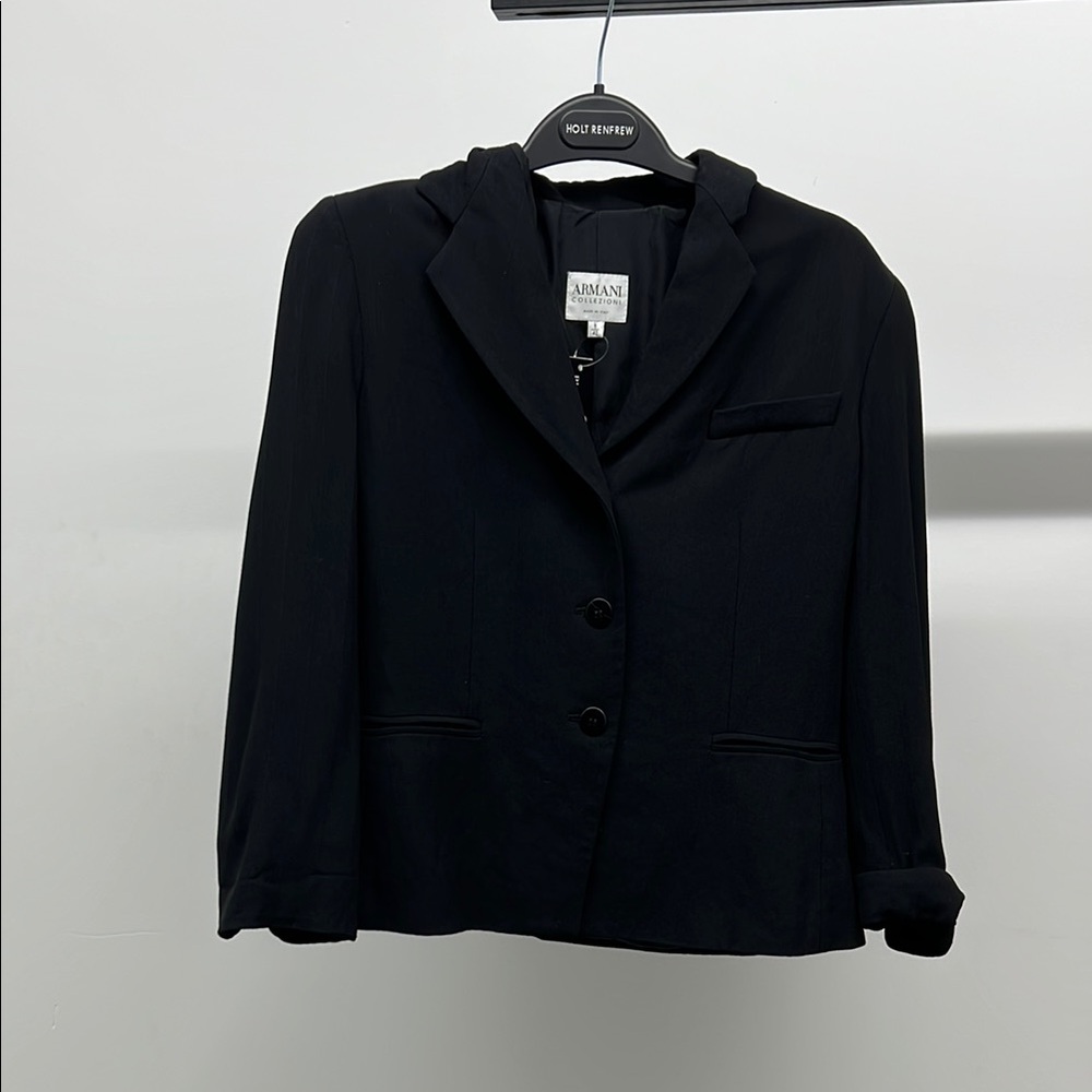 Armani Collezioni Black Blazer Formal Suit Jacket